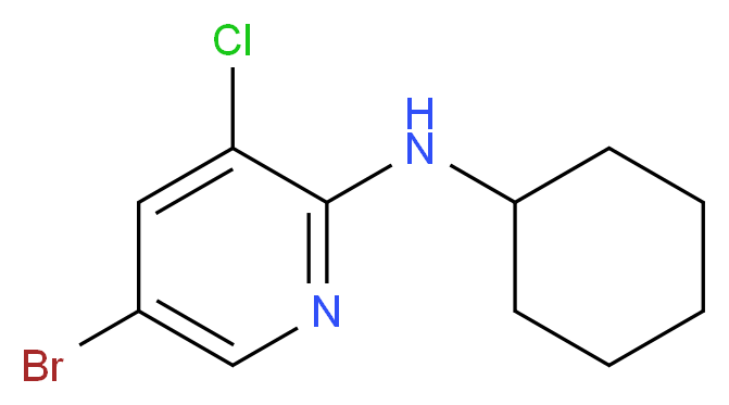 5-Bromo-3-chloro-N-cyclohexylpyridin-2-amine_分子结构_CAS_1280786-98-2)