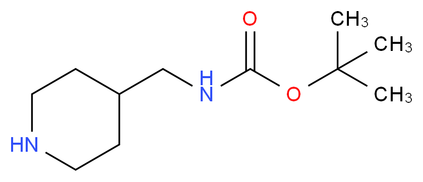 4-(Boc-氨甲基)哌啶_分子结构_CAS_135632-53-0)