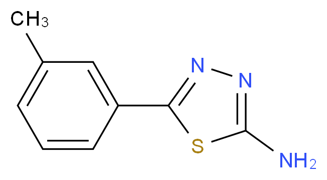 5-(3-methylphenyl)-1,3,4-thiadiazol-2-amine_分子结构_CAS_76074-47-0