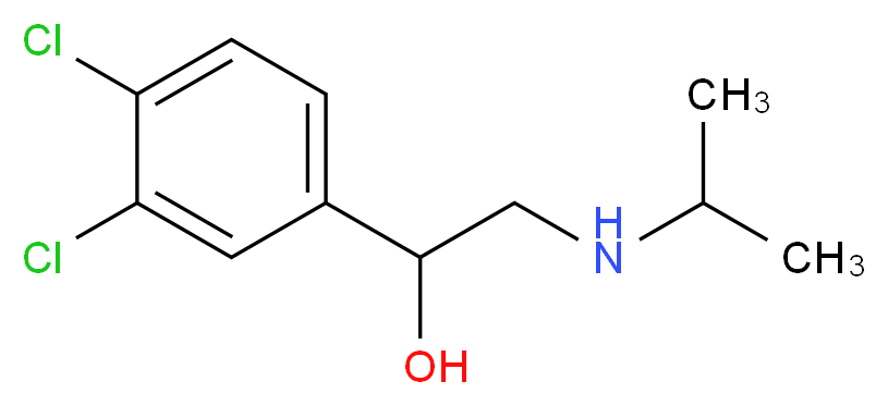 1-(3,4-dichlorophenyl)-2-[(propan-2-yl)amino]ethan-1-ol_分子结构_CAS_59-61-0