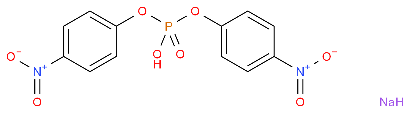 Bis(p-nitrophenyl) phosphate sodium salt_分子结构_CAS_4043-96-3)