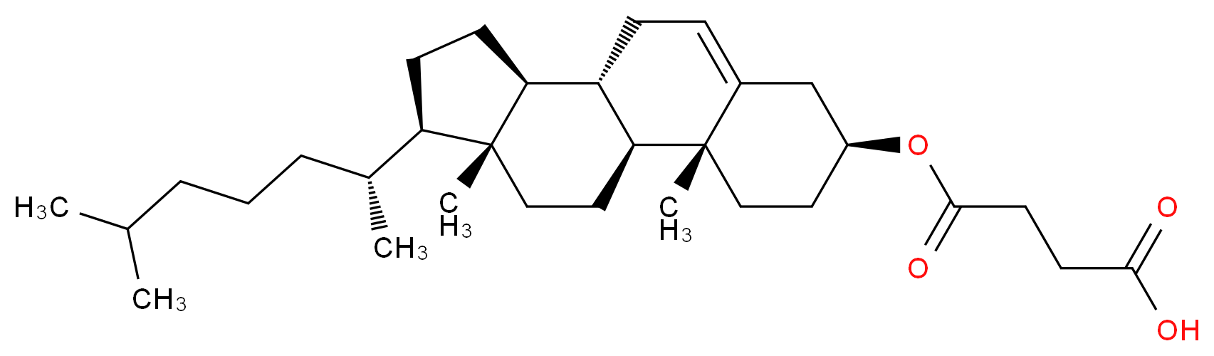 4-{[(1S,2R,5S,10S,11S,14R,15R)-2,15-dimethyl-14-[(2R)-6-methylheptan-2-yl]tetracyclo[8.7.0.0<sup>2</sup>,<sup>7</sup>.0<sup>1</sup><sup>1</sup>,<sup>1</sup><sup>5</sup>]heptadec-7-en-5-yl]oxy}-4-oxobutanoic acid_分子结构_CAS_1510-21-0