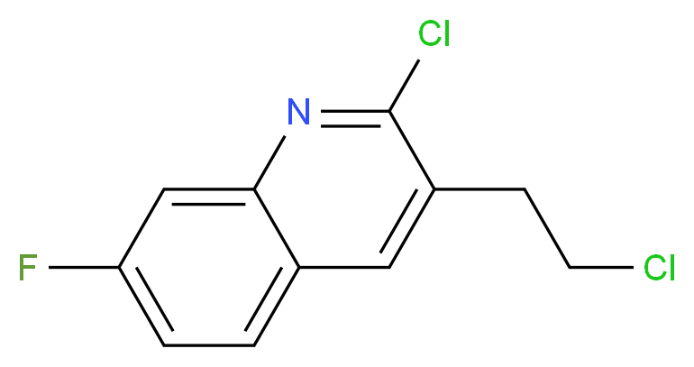 2-CHLORO-3-(2-CHLOROETHYL)-7-FLUOROQUINOLINE_分子结构_CAS_948294-56-2)