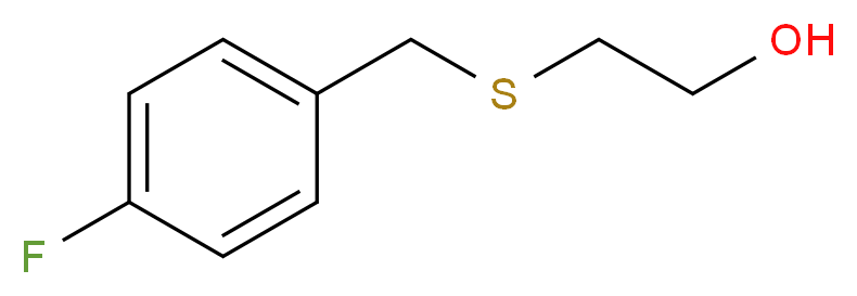 2-{[(4-fluorophenyl)methyl]sulfanyl}ethan-1-ol_分子结构_CAS_203303-04-2