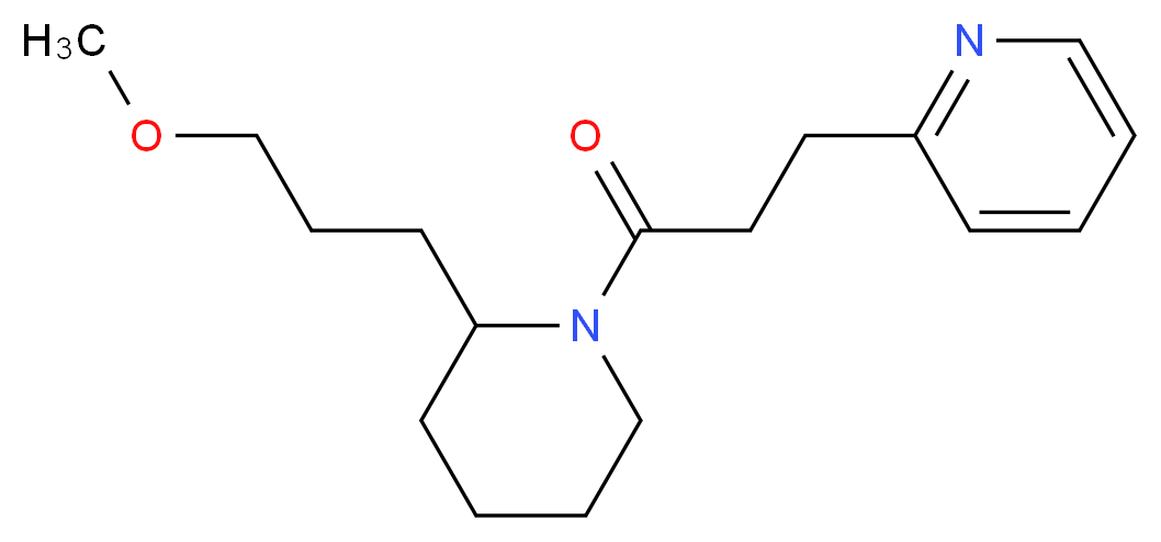 2-{3-[2-(3-methoxypropyl)-1-piperidinyl]-3-oxopropyl}pyridine_分子结构_CAS_)