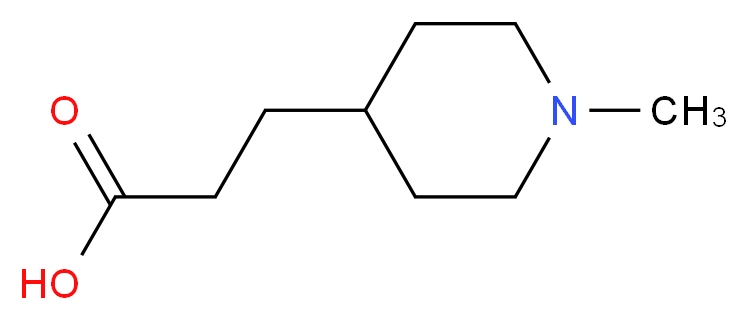 3-(1-methylpiperidin-4-yl)propanoic acid_分子结构_CAS_198959-40-9