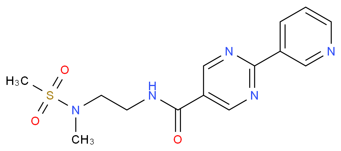N-{2-[methyl(methylsulfonyl)amino]ethyl}-2-pyridin-3-ylpyrimidine-5-carboxamide_分子结构_CAS_)