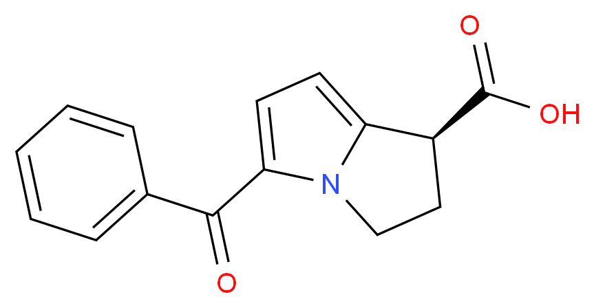 (1S)-5-benzoyl-2,3-dihydro-1H-pyrrolizine-1-carboxylic acid_分子结构_CAS_66635-93-6