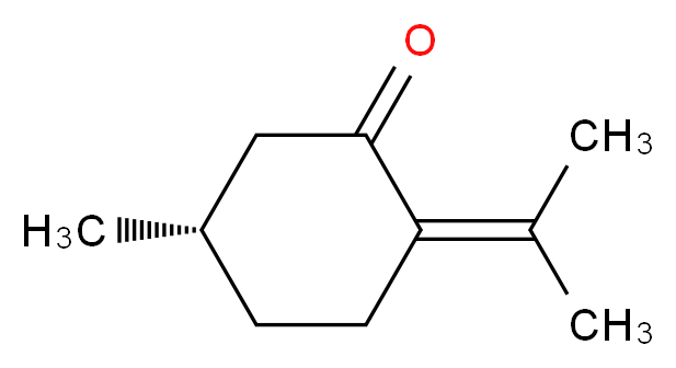 (5S)-5-methyl-2-(propan-2-ylidene)cyclohexan-1-one_分子结构_CAS_3391-90-0