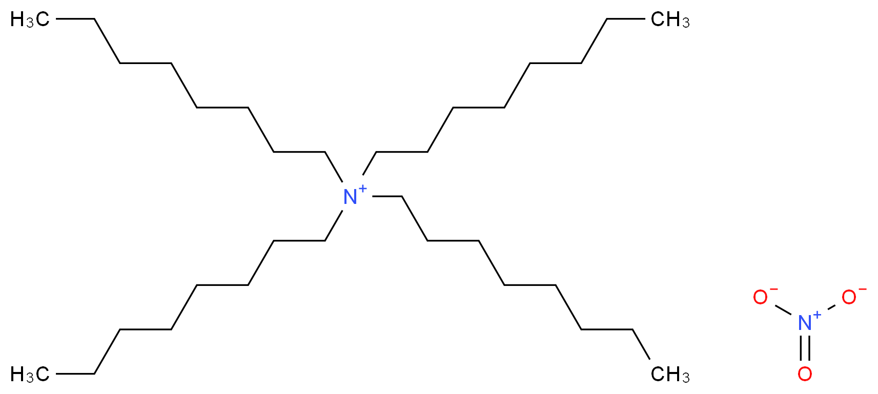 tetraoctylazanium nitrate_分子结构_CAS_33734-52-0