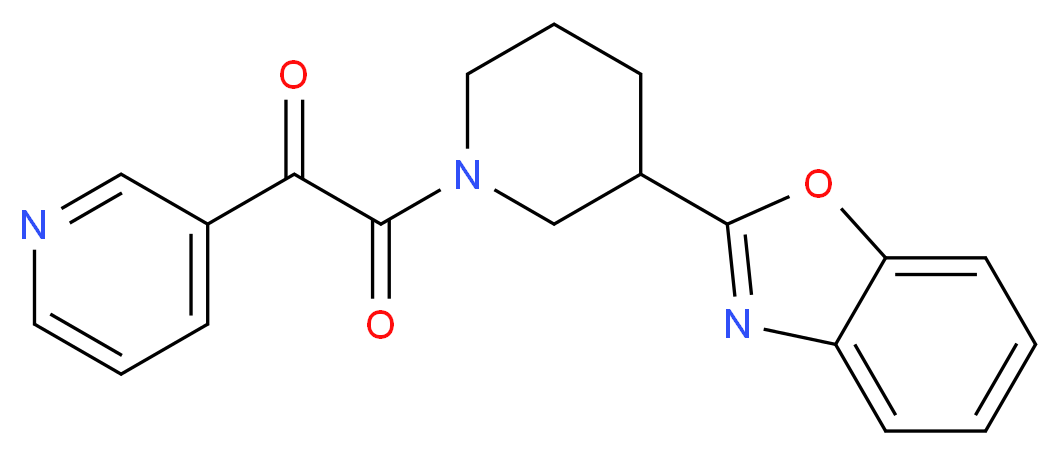 2-[3-(1,3-benzoxazol-2-yl)piperidin-1-yl]-2-oxo-1-pyridin-3-ylethanone_分子结构_CAS_)