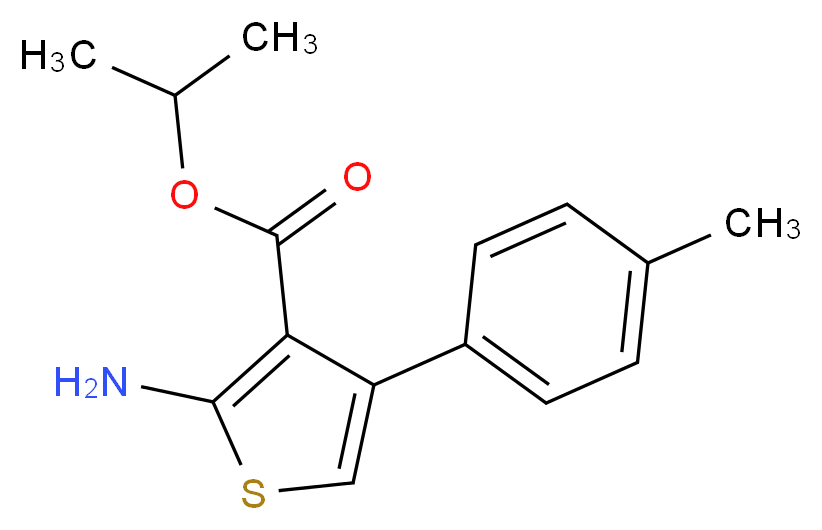 Isopropyl 2-amino-4-(4-methylphenyl)thiophene-3-carboxylate_分子结构_CAS_)
