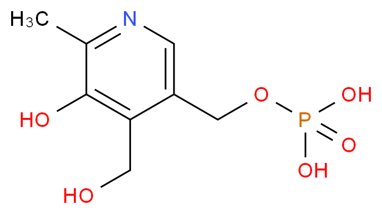 {[5-hydroxy-4-(hydroxymethyl)-6-methylpyridin-3-yl]methoxy}phosphonic acid_分子结构_CAS_447-05-2