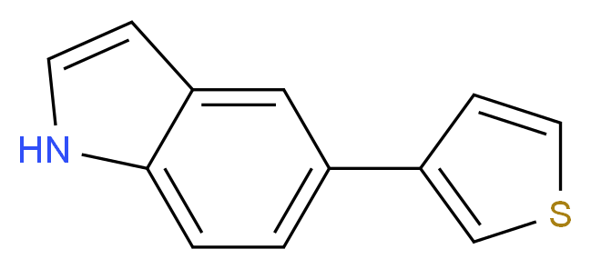 5-(thiophen-3-yl)-1H-indole_分子结构_CAS_152920-53-1