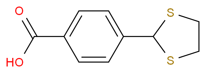 4-(1,3-dithiolan-2-yl)benzoic acid_分子结构_CAS_101033-03-8)