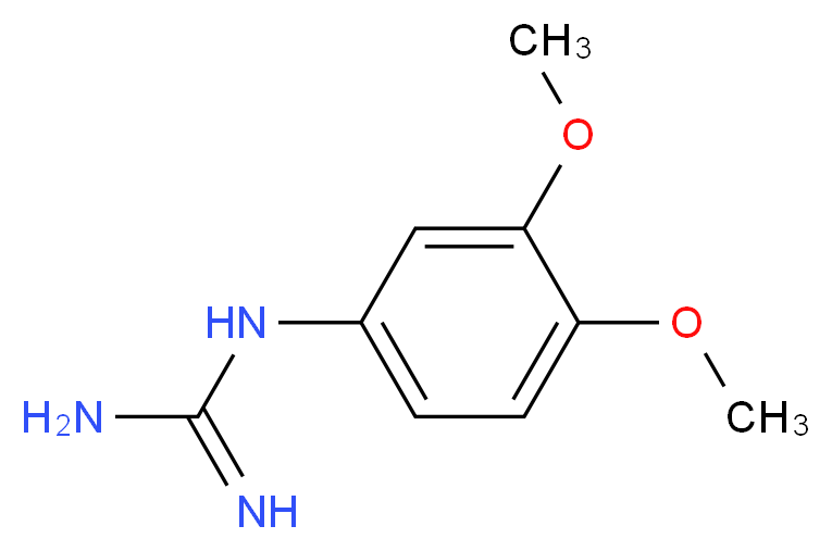 1-(3,4-dimethoxyphenyl)guanidine_分子结构_CAS_57004-61-2