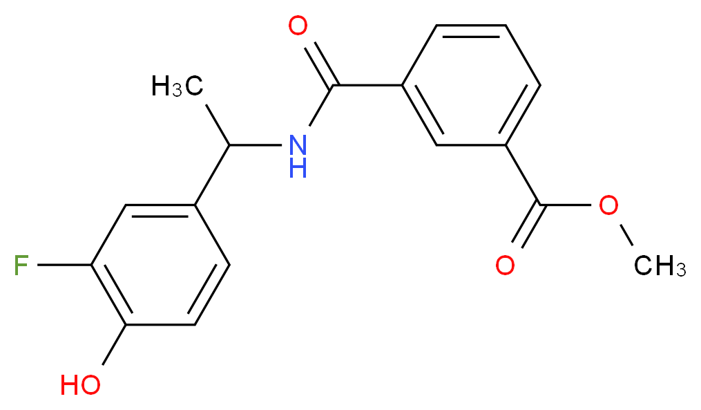 methyl 3-({[1-(3-fluoro-4-hydroxyphenyl)ethyl]amino}carbonyl)benzoate_分子结构_CAS_)