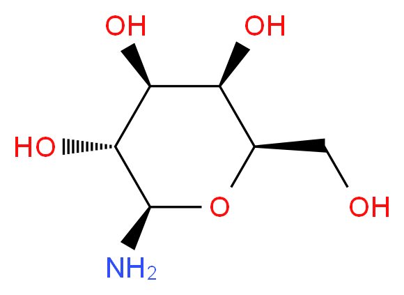 (2R,3R,4S,5R,6R)-2-amino-6-(hydroxymethyl)oxane-3,4,5-triol_分子结构_CAS_74867-91-7