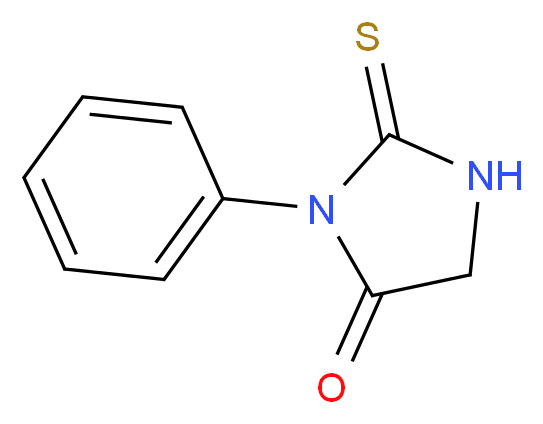 3-phenyl-2-sulfanylideneimidazolidin-4-one_分子结构_CAS_2010-15-3