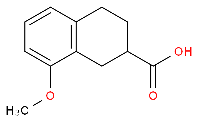 8-methoxy-1,2,3,4-tetrahydronaphthalene-2-carboxylic acid_分子结构_CAS_32178-63-5