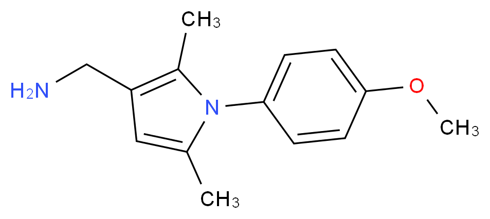{[1-(4-methoxyphenyl)-2,5-dimethyl-1H-pyrrol-3-yl]methyl}amine_分子结构_CAS_938121-64-3)