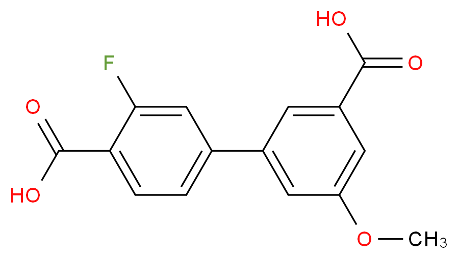 3'-Fluoro-5-methoxy-[1,1'-biphenyl]-3,4'-dicarboxylic acid_分子结构_CAS_1261970-06-2)