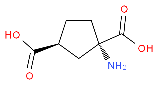 (1S,3S)-1-aminocyclopentane-1,3-dicarboxylic acid_分子结构_CAS_477331-06-9