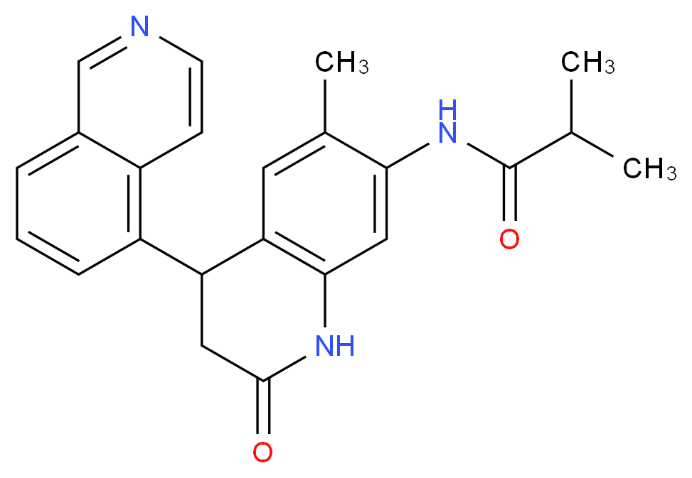 N-(4-isoquinolin-5-yl-6-methyl-2-oxo-1,2,3,4-tetrahydroquinolin-7-yl)-2-methylpropanamide_分子结构_CAS_)