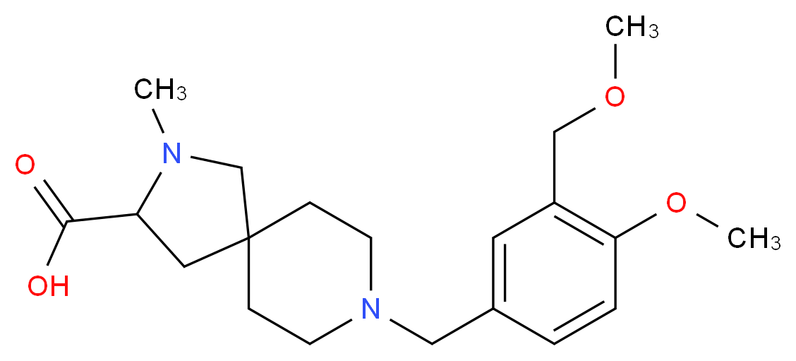 8-[4-methoxy-3-(methoxymethyl)benzyl]-2-methyl-2,8-diazaspiro[4.5]decane-3-carboxylic acid_分子结构_CAS_)