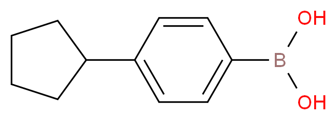 4-Cyclopentylbenzeneboronic acid_分子结构_CAS_945837-57-0)