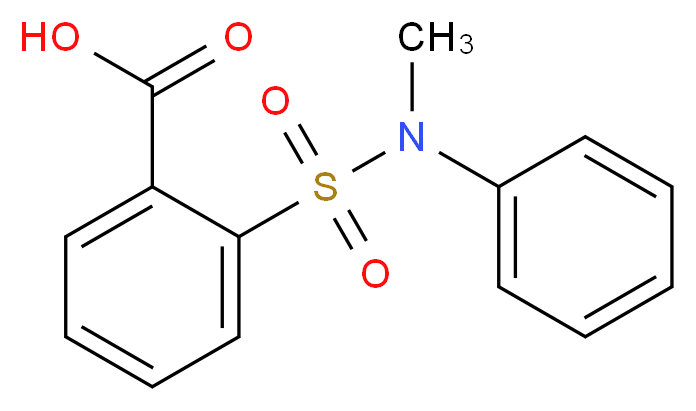 2-[methyl(phenyl)sulfamoyl]benzoic acid_分子结构_CAS_26638-45-9