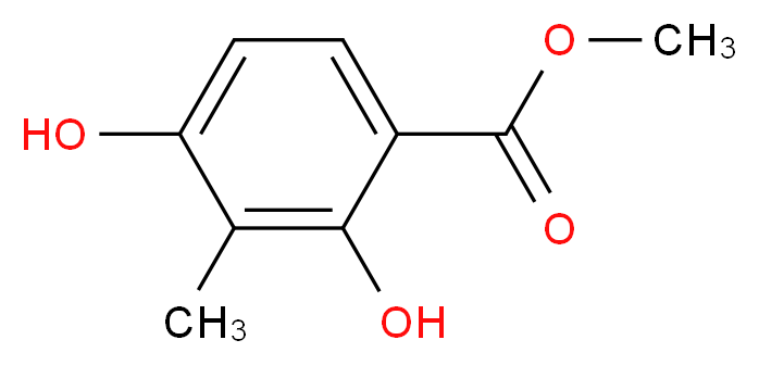 Methyl 2,4-dihydroxy-3-methylbenzoate_分子结构_CAS_)