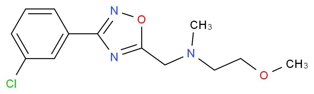 N-{[3-(3-chlorophenyl)-1,2,4-oxadiazol-5-yl]methyl}-2-methoxy-N-methylethanamine_分子结构_CAS_)