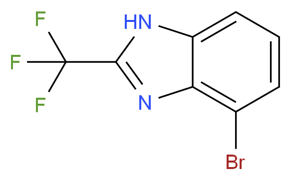 4-bromo-2-(trifluoromethyl)-1H-1,3-benzodiazole_分子结构_CAS_6587-23-1