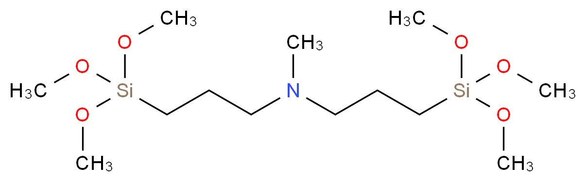 二(3-(甲氨基)丙基)三甲氧基硅烷_分子结构_CAS_31024-70-1)