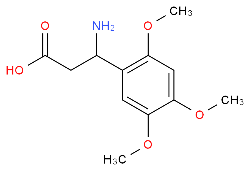 3-amino-3-(2,4,5-trimethoxyphenyl)propanoic acid_分子结构_CAS_682804-47-3