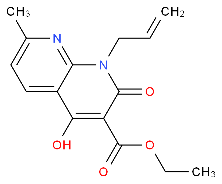 Ethyl 1-allyl-4-hydroxy-7-methyl-2-oxo-1,2-dihydro-1,8-naphthyridine-3-carboxylate_分子结构_CAS_69407-71-2)