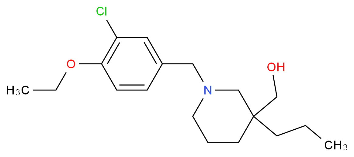 [1-(3-chloro-4-ethoxybenzyl)-3-propylpiperidin-3-yl]methanol_分子结构_CAS_)