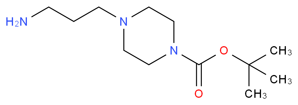 1-tert-Butyloxycarbonyl-4-(3-aminopropyl)-piperazine_分子结构_CAS_373608-48-1)