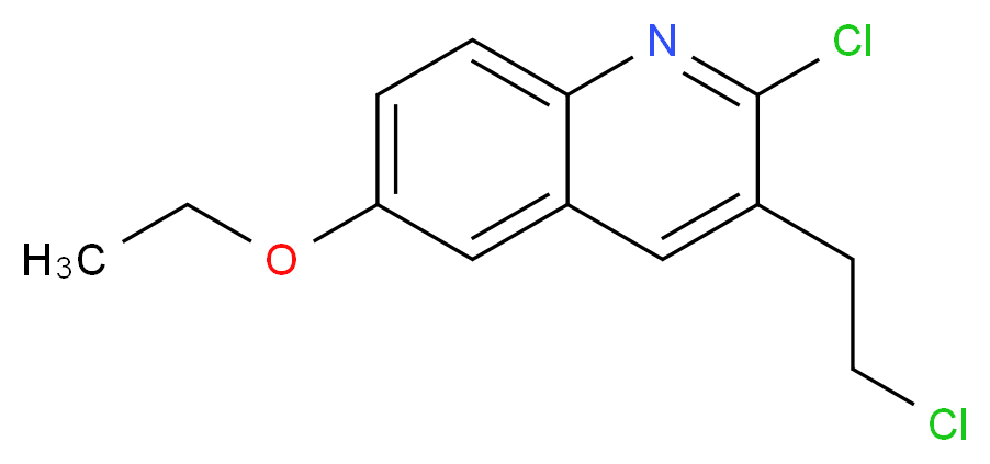 2-chloro-3-(2-chloroethyl)-6-ethoxyquinoline_分子结构_CAS_948294-49-3