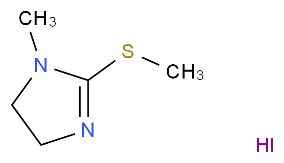 1-Methyl-2-(methylthio)-4,5-dihydro-1H-imidazole hydroiodide_分子结构_CAS_61076-89-9)