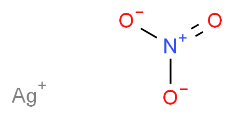 硝酸银, 可稀释标准标定液, 最终浓度 0.282N_分子结构_CAS_7761-88-8)