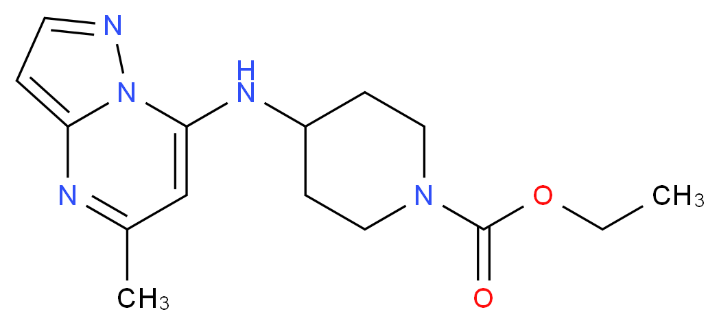 ethyl 4-[(5-methylpyrazolo[1,5-a]pyrimidin-7-yl)amino]piperidine-1-carboxylate_分子结构_CAS_)
