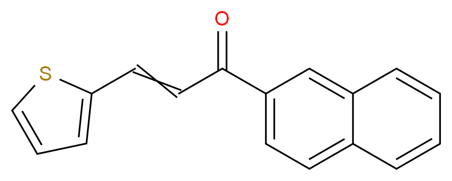 1-(naphthalen-2-yl)-3-(thiophen-2-yl)prop-2-en-1-one_分子结构_CAS_20894-63-7