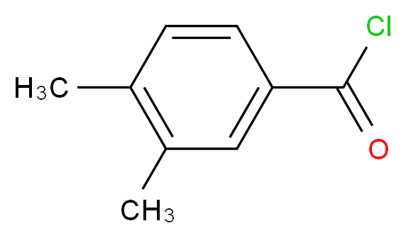 3,4-dimethylbenzene-1-carbonyl chloride_分子结构_CAS_21900-23-2)