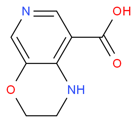 1H,2H,3H-pyrido[3,4-b][1,4]oxazine-8-carboxylic acid_分子结构_CAS_1228665-92-6