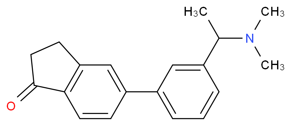 5-{3-[1-(dimethylamino)ethyl]phenyl}indan-1-one_分子结构_CAS_)
