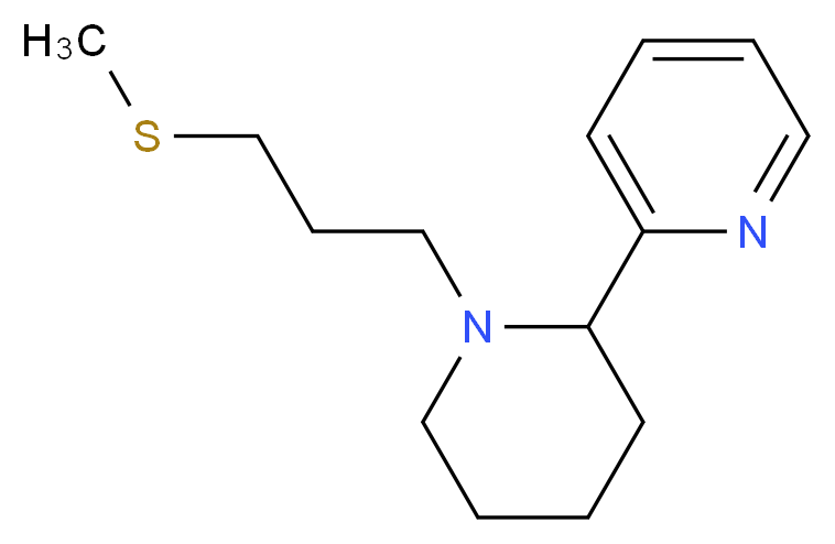 2-{1-[3-(methylthio)propyl]-2-piperidinyl}pyridine_分子结构_CAS_)
