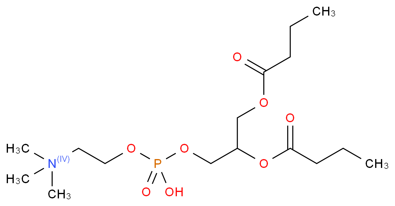 [2,3-bis(butanoyloxy)propoxy][2-(trimethylamino)ethoxy]phosphinic acid_分子结构_CAS_3355-26-8