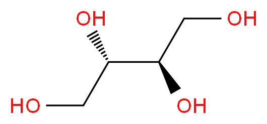(2R,3S)-butane-1,2,3,4-tetrol_分子结构_CAS_149-32-6